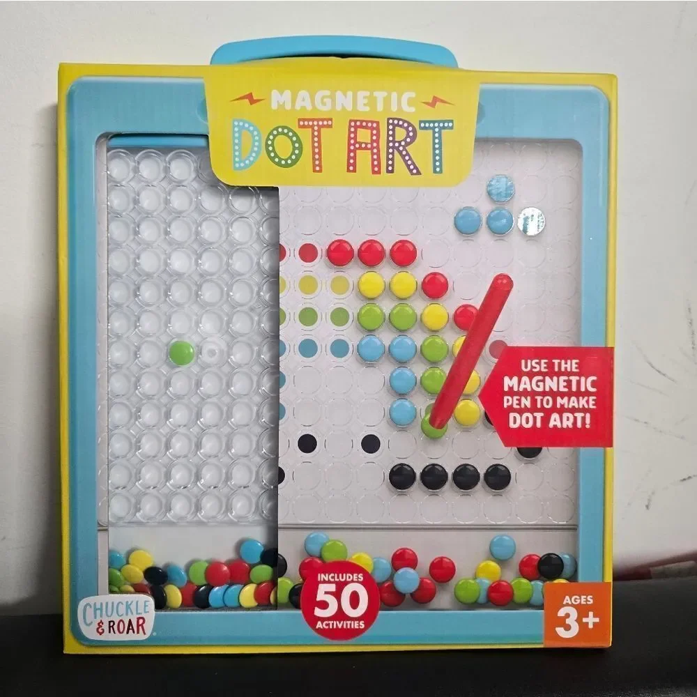 Chuckle & Roar Magnetic Dot Art Designer Travel Art Kit Creativity Game, 3+